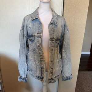 Light Wash Distressed Denim Jacket
